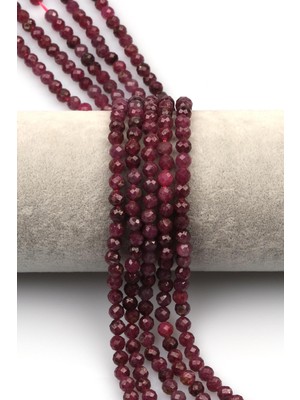 Alibaba Doğaltaş Yakut Doğal Taş Dizi 5 mm Fasetli Küre Kesim