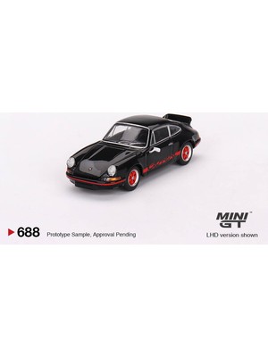 Mini GT: 1/64 Porsche 911 Carrera RS 2.7 Black with Red Livery