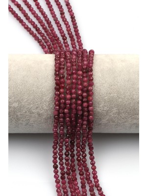 Alibaba Doğaltaş Yakut Doğal Taş Dizi 3 mm Fasetli Küre Kesim