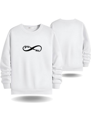 Sonsuz Sevgi Sevgililer Günü Bisiklet  Yaka Erkek Slimfit Sweatshirt 7008E