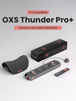 Oxs Thunder Pro+ Gaming Soundbar, Kablosuz Yastık Hoparlör, 7.1.2 Dolby Atmos Hdmı Earc, 3d Ses, Güçlü Dahili Woofer, Rgb Efektleri, 3 Profesyonel Oyun Modu, 180w, Bluetooth Ve Çoklu Bağlantı