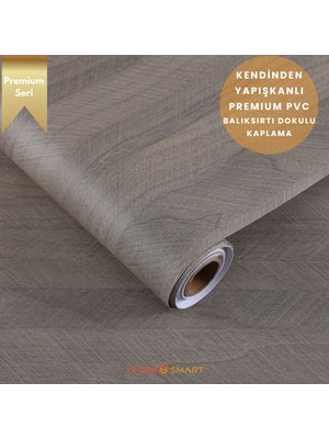 Technosmart 60×300 cm  Kendinden Yapışkanlı Balıksırtı Desenli Premium Duvar Kağıdı Masa Dolap Kaplama