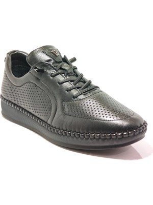 Voyager Z094 Siyah Kadın Deri Casual Ayakkabı