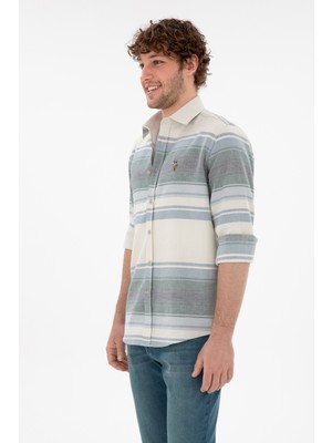U.s. Polo Assn. Erkek Koyu Mavi Gömlek Desenli 50291804-VR032