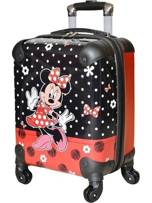 Nishev Mickey Mouse Woman Kız Çocuk Valizi – Kırmızı Siyah