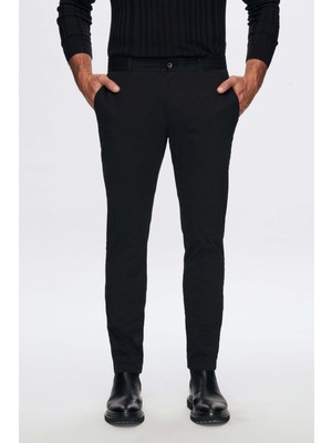 Twn Slim Fit Siyah Armürlü Chino Pantolon 3ECC3PH013451