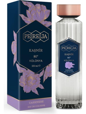 Pereja 250 ml Kaşmir Kolonyası 80 Derece Çiçeksi Koku ile Cam Şişede Uzun Süreli Etki