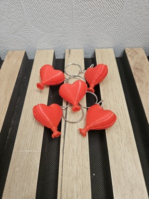 Sevgiliye Özel Kalpli Balon Anahtarlık (5'li Set)