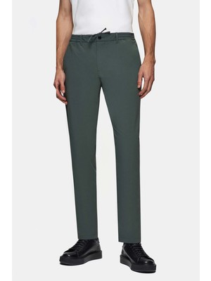 D'S Damat Ds Damat Relaxed Fit Yeşil Armürlü Ince ve Hafif Rpt Jogger Pantolon 3HC03M808321M