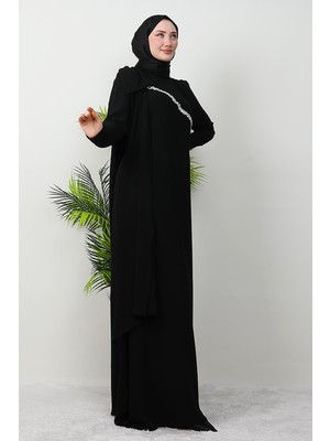 Özün Taşlı Abiye Siyah