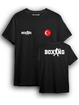 Top Glory BOX1004 Tasarım Boks Tişörtü Erkekler İçin Pamuklu Konforlu ve Şık Stil