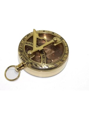 Pirinç Güneş Saati ve Pusula Modeli 7830