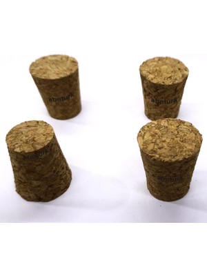 4 Adet Standart Boy 22MM Doğal Mantar Tıpa %100 Orijinal Şişe Kapatıcı Gaz Kaçırmaz Hava Almaz Sağlıklı Organik Tıkaç