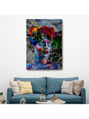 Marsilyan- Çiçek Taçlı Kız Duvar TABLOSU-5990