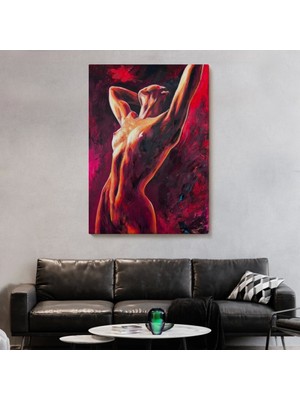 Marsilyan- Dans Eden Çıplak Kadın Dekoratif Duvar TABLOSU-6399