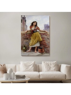 Marsilyan- The Watercarrier Eugene De Blaas Su Taşıyan Kız TABLOSU-6435