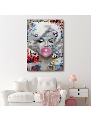 Marsilyan- Marilyn Monroe Graffiti Pop Art Duvar TABLOSU-6471