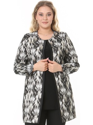 Büyük Beden 3898 Siyah Ceket+Bady Ikili Takım