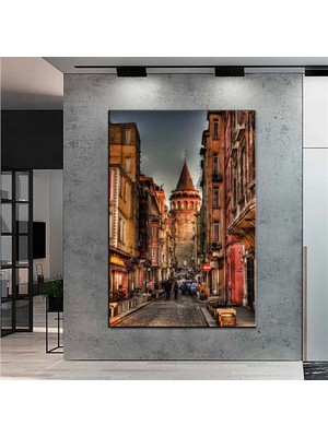 Dekoratif Baskı Istanbul Galata Kulesi Kanvas Tablo