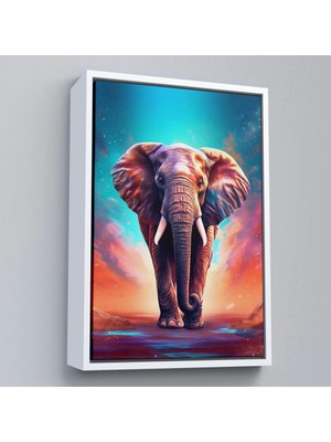 Marsilyan- Çerçeveli Yürüyen Fil TABLO-7546