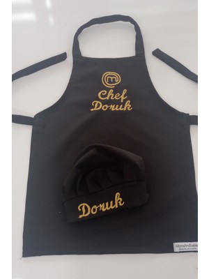 Terzim Ayşenur Master Chef Çocuk Mutfak ve Etkinlik Ana Okulu Önlüğü Su Itici Leke Tutmaz Kumaş Isme Özel Nakış Desenli 0- 14 Yaş