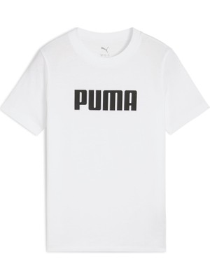 Puma Essentıals Logo Genç Tişört Erkekler İçin Şık ve Nefes Alabilir Yazlık Moda