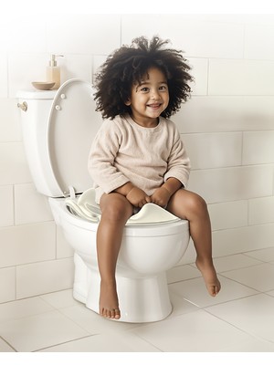 Dolu Tuvalet Eğitim Adaptörü Krem