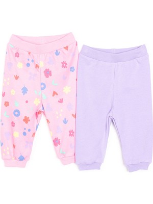 HelloBaby Basic Kız Çiçek Desenli 2li Patiksiz Alt Kız Bebek