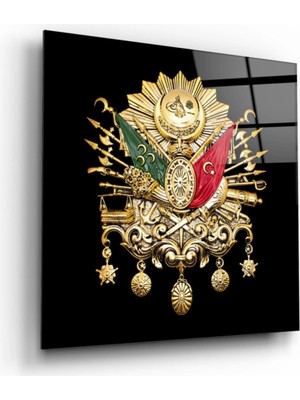 Marsilyan- Osmanlı Devlet Arması Cam Tablo