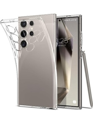 Samsung S24 Ultra ile Uyumlu Şeffaf Clear Silikon Yüksek Kalite Darbeye Dayanıklı Şık Telefon Kılıfı