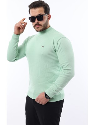 Erkek Yarım Balıkçı Yaka Triko Kazak