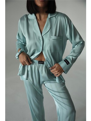 Sogni Lineari Saten Uzun Pijama Takımı LDK04