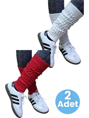 Tezzgelsin Kadın Dört Mevsim Ayaksız Triko Tozluk 2'li Set