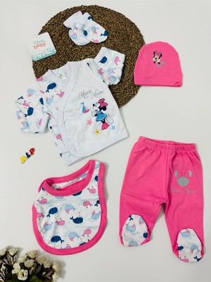 Alp Bebe 5 Parça Hastane Çıkış Seti Kız Takım Pembe