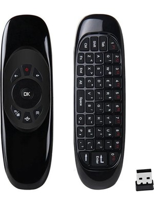 The Wlue 2.4 Ghz Air Mouse Klavye Ses Anahtarlı Jiroskop Akıllı Tv Android Box Klavyeli Uzaktan Kumanda