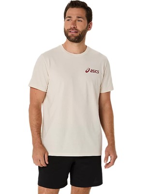 Asics Asics Chest Logo Ss Tee Erkek Krem Kısa Kollu Tshirt 2031E659-201