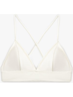 Koton Bağlama Detaylı Arkası Çapraz Askılı Bralet Bikini Üstü