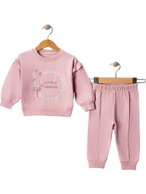 Bebek Kız Takım Princess Nakışlı