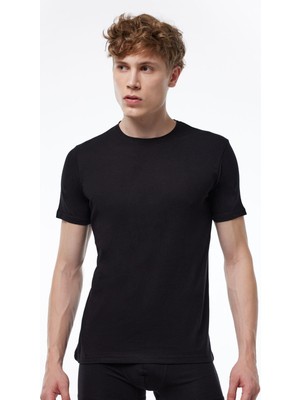 Malabadi Erkek Beyaz Basic Yuvarlak Yaka Ince Modal T-Shirt 084