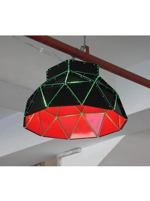 50CM Volkan Pleksili Lamba Kırmızı