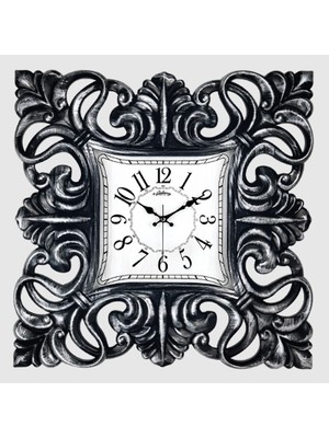 Exculusive Oymalı Kare Duvar Saati