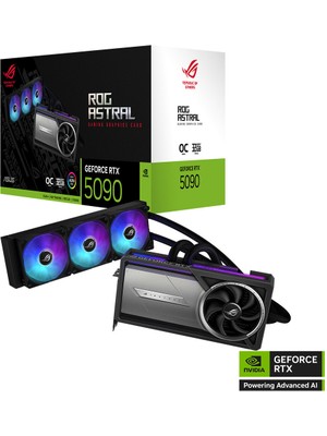 ASUS-ROG-ASTRAL-LC-RTX5090-O32G-GAMING-NVIDIA-GEFORCE-RTX 5090-32GB GDDR7-512BIT--OC-2XHDMI-3XDP-RGB-DLSS4 Ekran Kartı