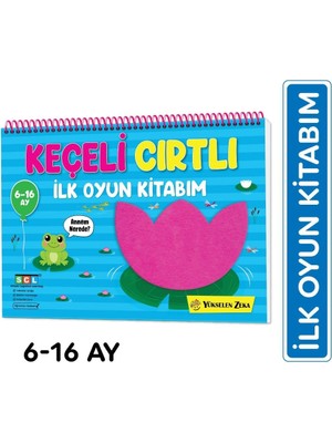 Yükselen Zeka 6-16 Ay İlk Cırt Cırtlı Keçeli Etkinlik Kitabım - İlk Oyun Kitabım