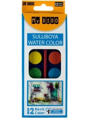 Gifted 1 Adet My Dido Sulu Boya 12 Renk, 12 Li Sulu Boya,pritt 12 Color Watercolour