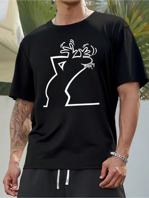 Woodroffe Ünisex Bay Meraklı Basklı T-Shirt Yeni Sezon Oversize Salaş