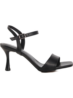 Ayakmod Siyah Kadın Topuklu Sandalet 448189 Z