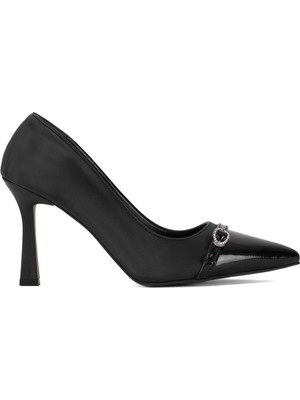 Ayakkabı Fuarı Elit Mst1385V Kadın Klasik Topuklu Ayakkabı Siyah