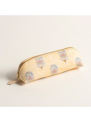 Zsa Zsa Zsu Noıda Baskılı Pamuk Kalemlik 21.00x6.10 Cm Açık Sarı