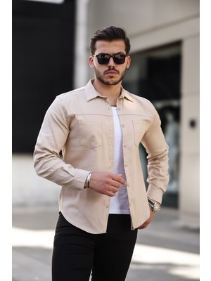 Erkek Çift Cep Kapaksız Gömlek
