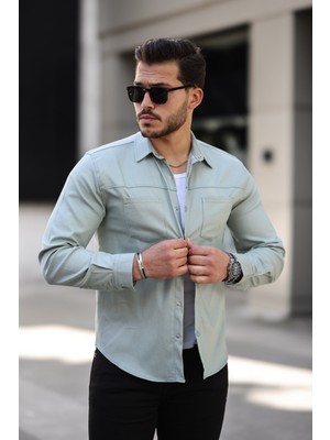 Erkek Çift Cep Kapaksız Gömlek
